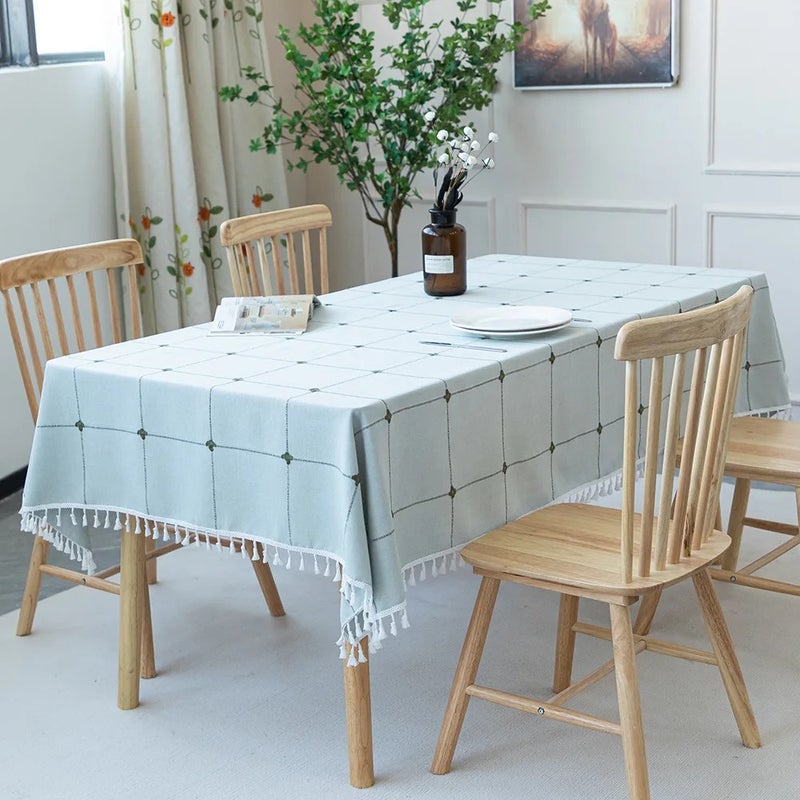 Bluejw Selling Solid Color Fabric Tablecloth Linen Plain Tablecloth Nordic Modern Coffee Table Tablecloth - Image 1